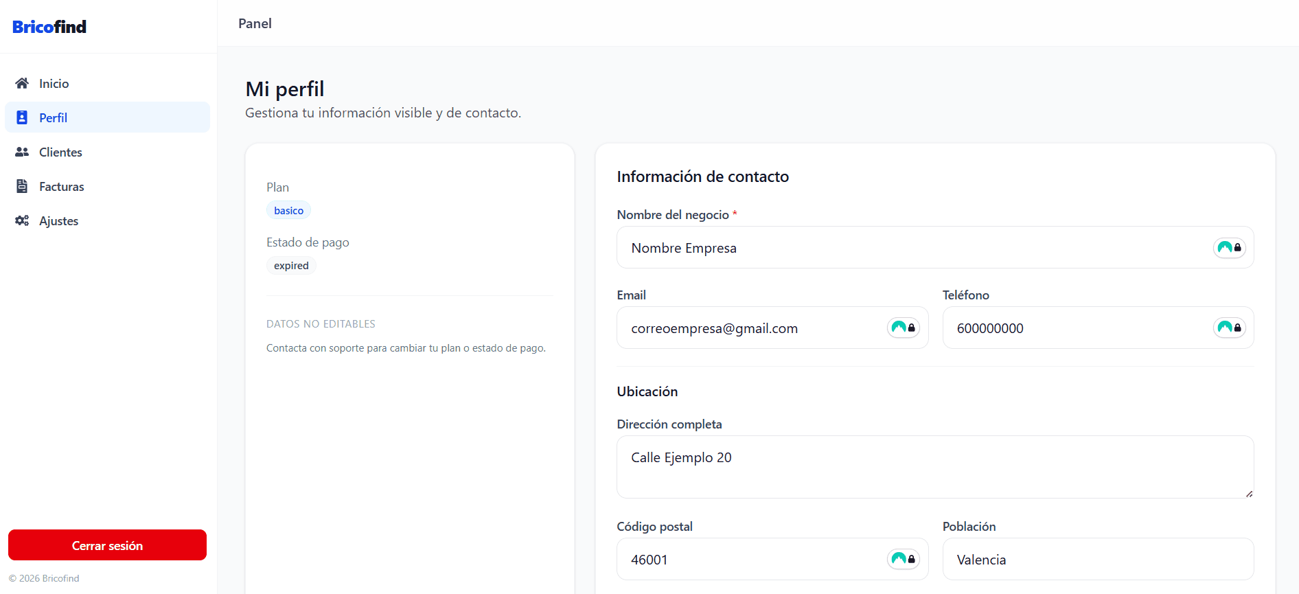 Bricofind — vista alternativa